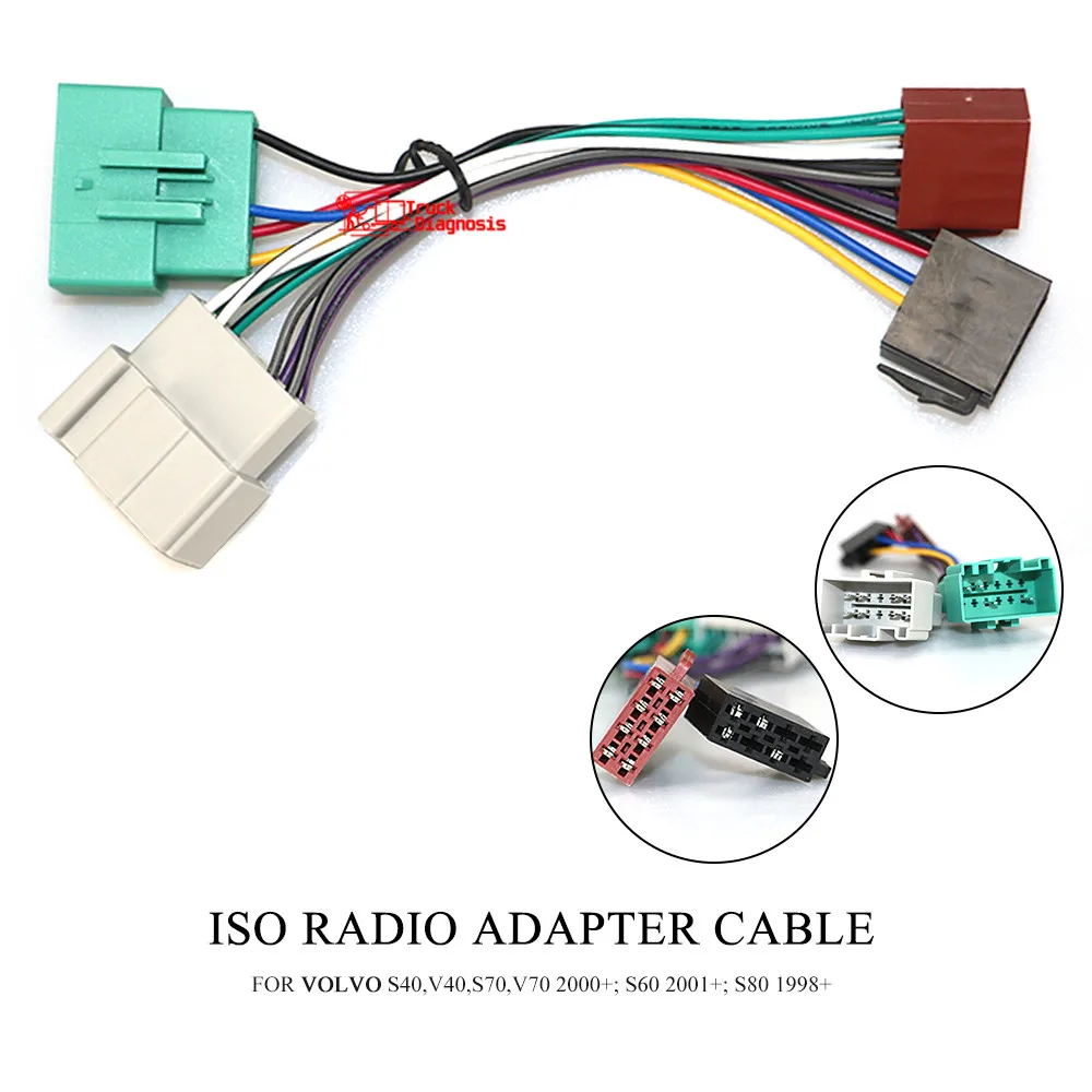 

12-038 ISO RADIO ADAPTER CABLE FOR VOLVO S40,V40,S70,V70 2000+;S60 2001+;S80 1998+