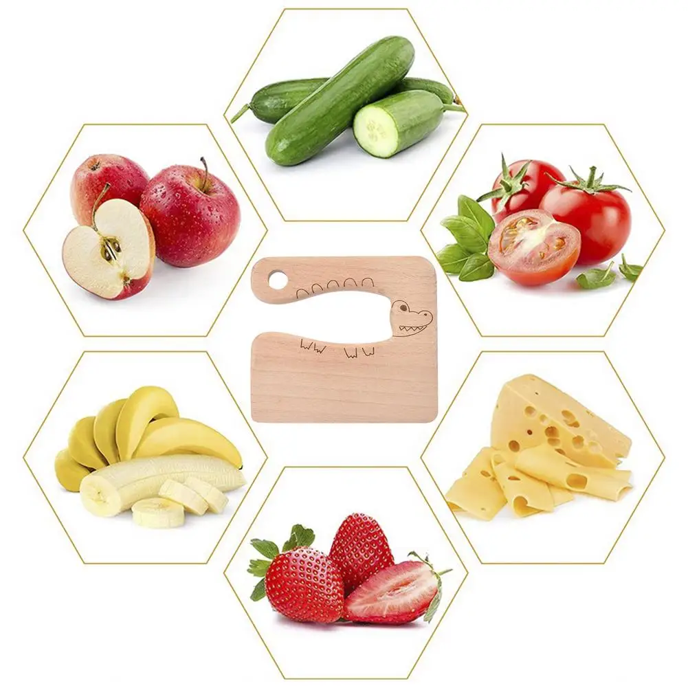 Деревянный Мини-нож модель резак Детская/Детская кухня ролевая игра игрушка