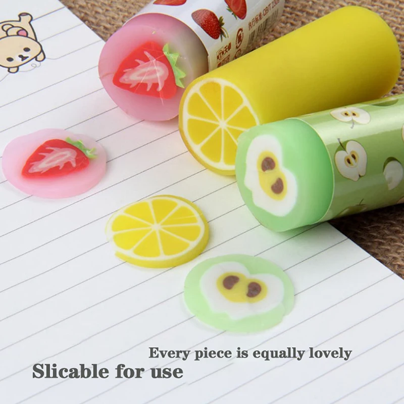

1Pcs Creative Fruit Erasers Cartoon Cute Erasers Children Gift School Stationery and Office Supplies