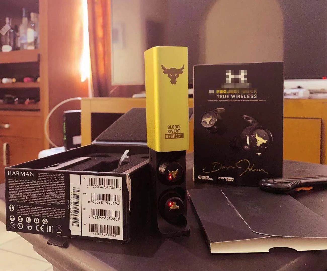 Оригинальные беспроводные Bluetooth наушники-вкладыши Под Armour Project Rock спортивные