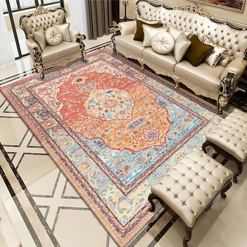 

Vintage Ethnic Bohemian Carpets For Living Room Home Bedroom Carpet Office Retro Rug Sofa Coffee Table Floor Mat American Rugs