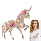 Термонаклейка Pulaqi с изображением единорога для одежды, термоклейкие виниловые термонаклейки для декора, Мультяшные аппликации для одежды F