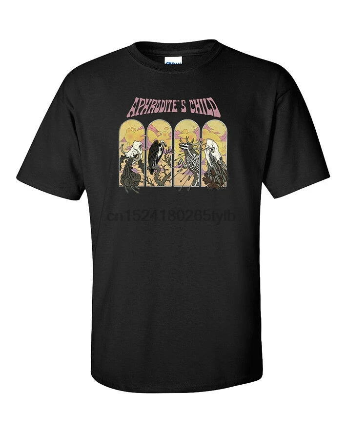 

Aphrodite Child T-Shirt Four Horsemen 666 Greek Psychedelic Rock Demis Men Tee