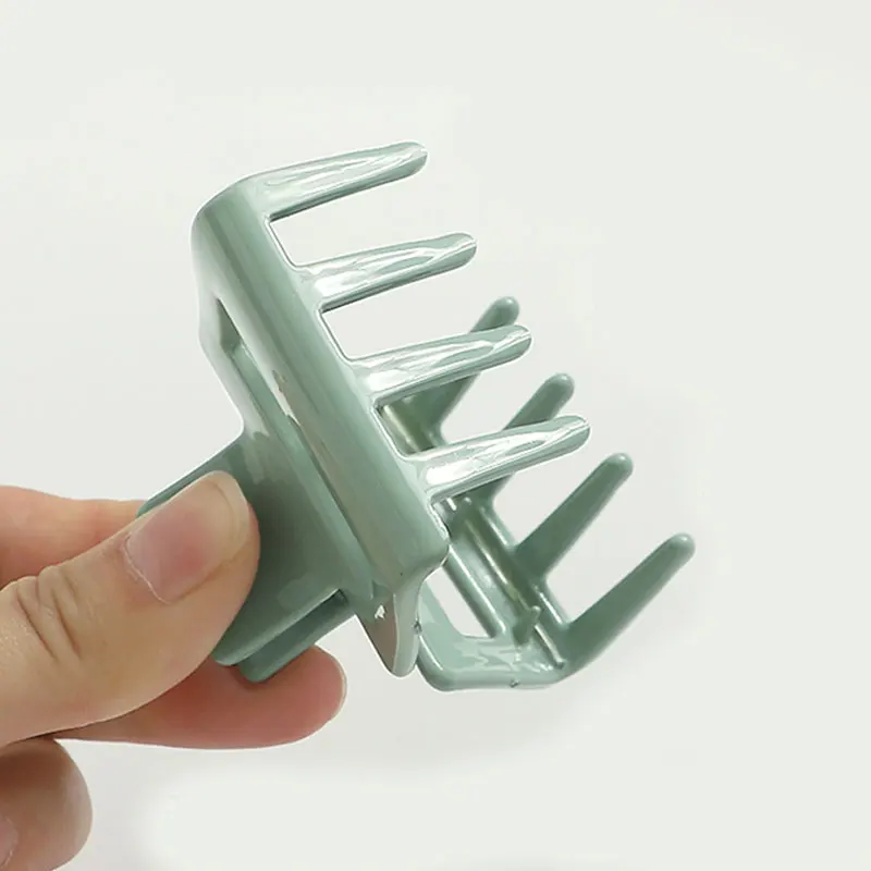 

New Fashion Women Girls Plastic Hair Clip solid Color Hair Claws Bath Crab Clamps Square Hair Claw Clip Hairpins Hair accesories