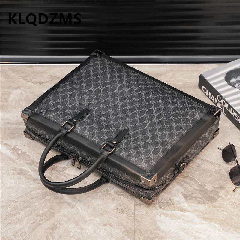 KLQDZMS Classic Men's Business Briefcases Casual Men's Messenger Travel  Handbags Male Vintage Bag Fashion Men's Document Bags