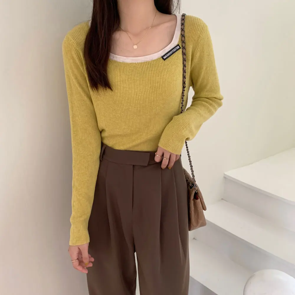 

Шикарный корейский однотонный Восстанавливающий древний путь свитер Fang Ling кашемировый свитер для женщин