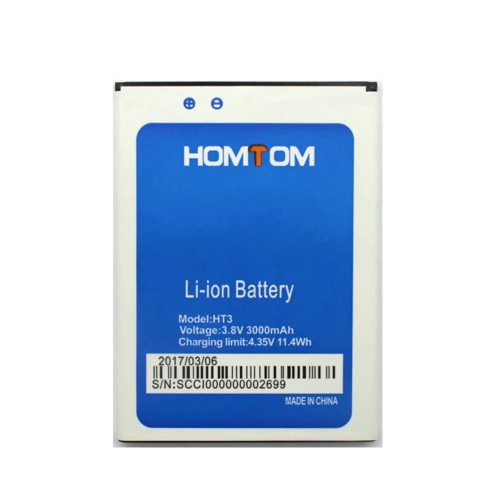 Высокое качество Новые резервного копирования HT3 Батарея для Homtom 3 8 V 3000 мАч