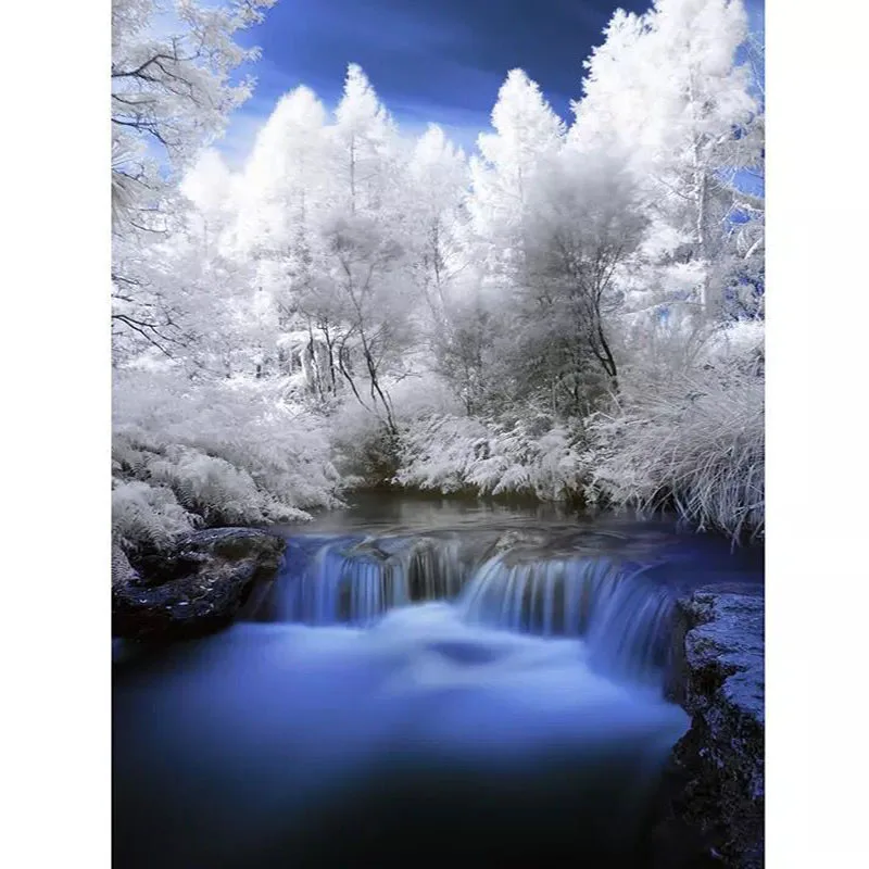 

5D Diy Full Diamond Painting Landscape Waterfall Diamond Embroidery Full Round Drills Handmade Cross Stitch Kits Home Decor Gift