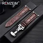 Ремешок из натуральной кожи для Apple Watch Band 42 мм 38 мм, повседневный деловой браслет для Iwach 44 мм 40 мм Series 6 5 4 3