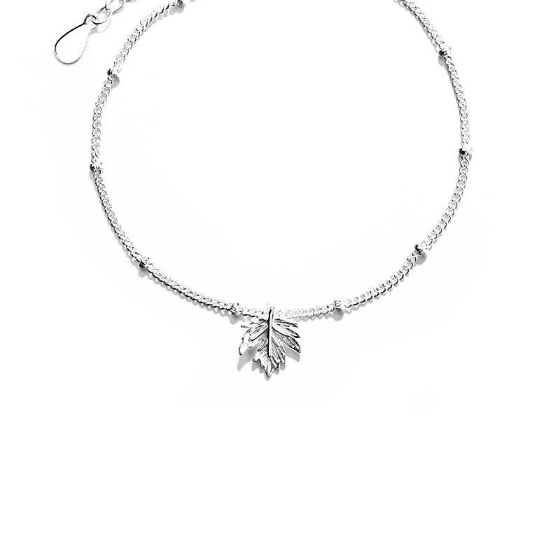 Браслеты серебряного цвета с листьями ветвями лесами кленовыми браслеты