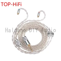 top hifi 3 52 54 4 balanced soft 1 2m 7nocc silver plated headphone upgrade cable mmcx connector headphone plug