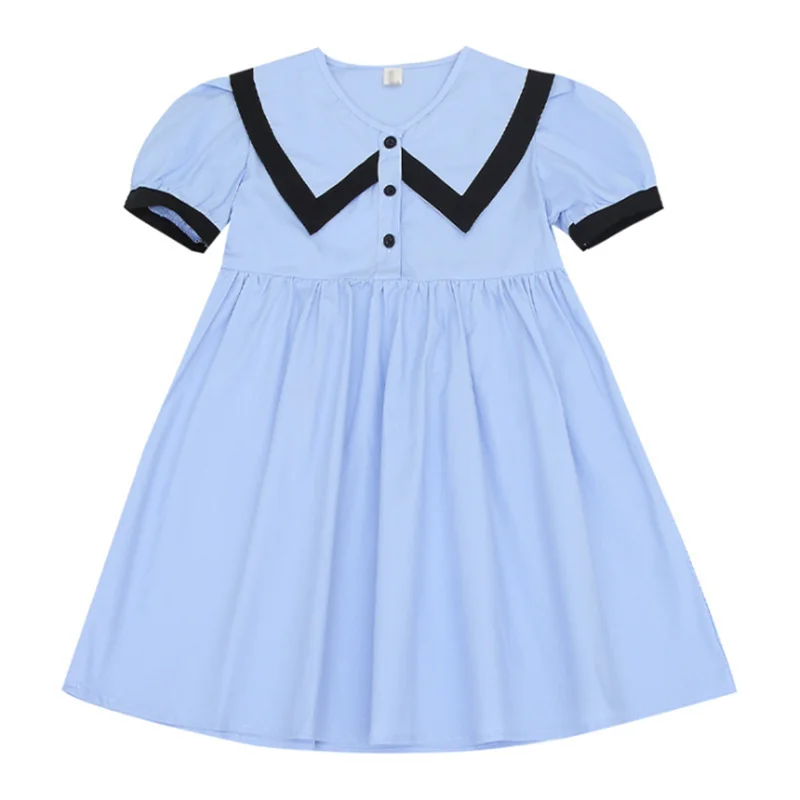 

3-12Y Teens Children's Dresses for Girls Princess Cute College style Cotton Dress