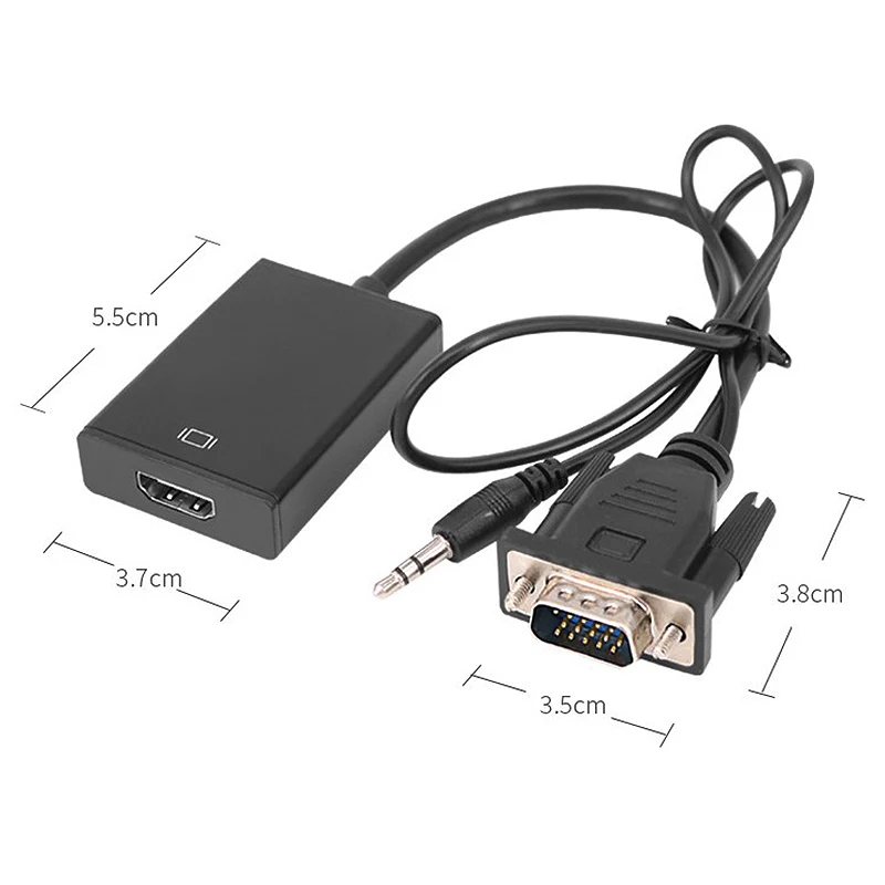 Преобразователь из VGA в HDMI адаптер Hdmi к кабелю источник питания Vga HD коммутатор