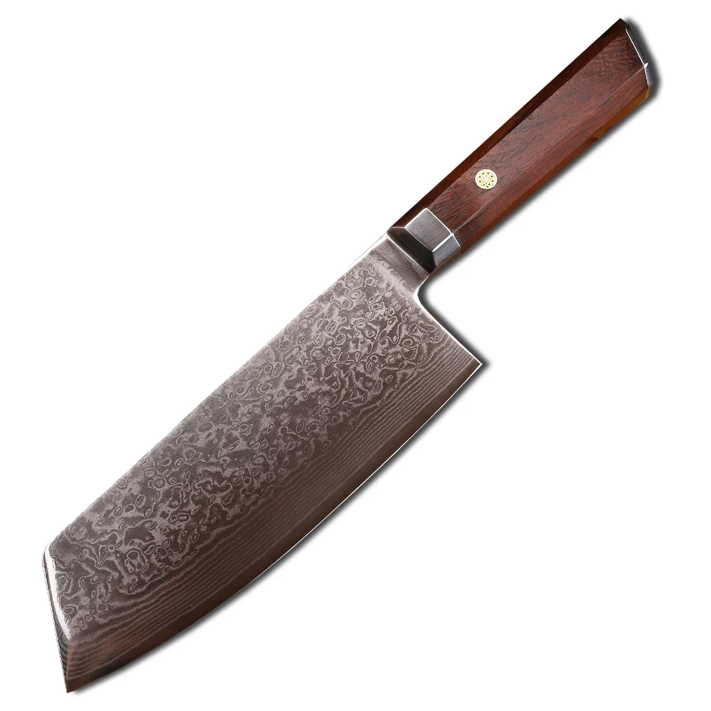 Meat Cutting 8 Inch VG10 Damascus Steel Wooden Handle Japanese Chef Practical EDC Tool Knife