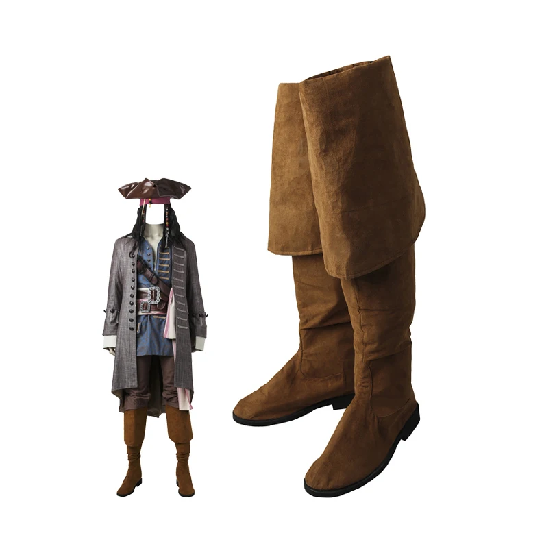 

Капитан Джек с высоким голенищем фильм Dead Для мужчин не рассказывают сказки Косплэй костюм Хэллоуина обувь для карнавального костюма аксес...