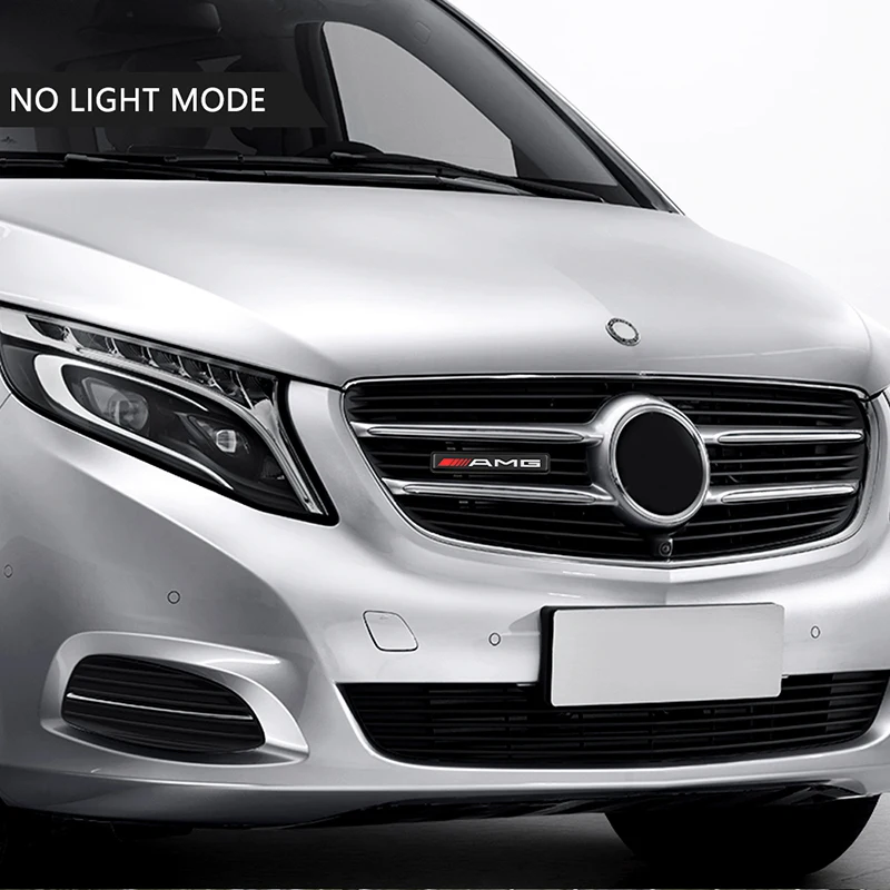 1pc Car Front Hood Grille Emblem Badge LED Decorative lights for Mercedes benz AMG GLK GLA C200 w211 w124 w214 accessories | Автомобили и