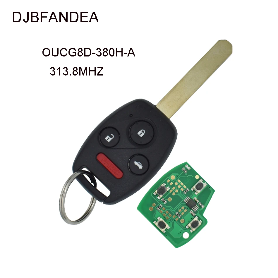 DJBFANDEA 4 кнопки 313 8 МГц Автомобильный Дистанционный ключ для Honda Accord 2003 2004 2005 2006 2007