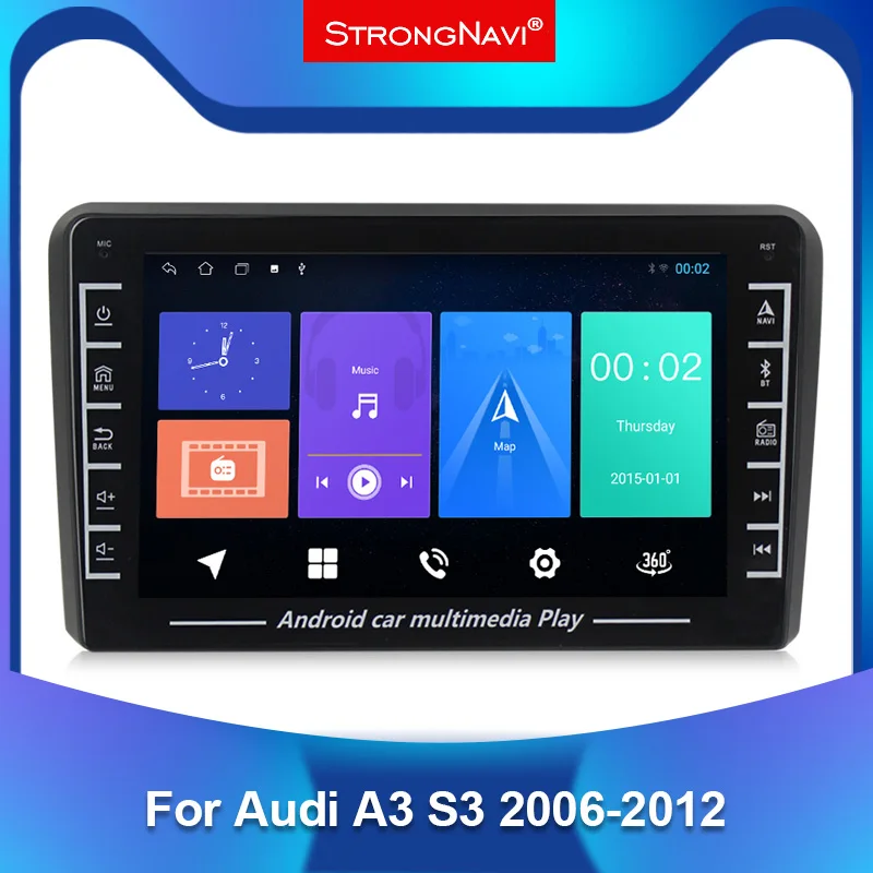 

Android 2din автомобильный Радио Мультимедийный видеоплеер для Audi A3 2003 2004 2005 2006 2007 2008 2009 2010 2011 навигации GPS