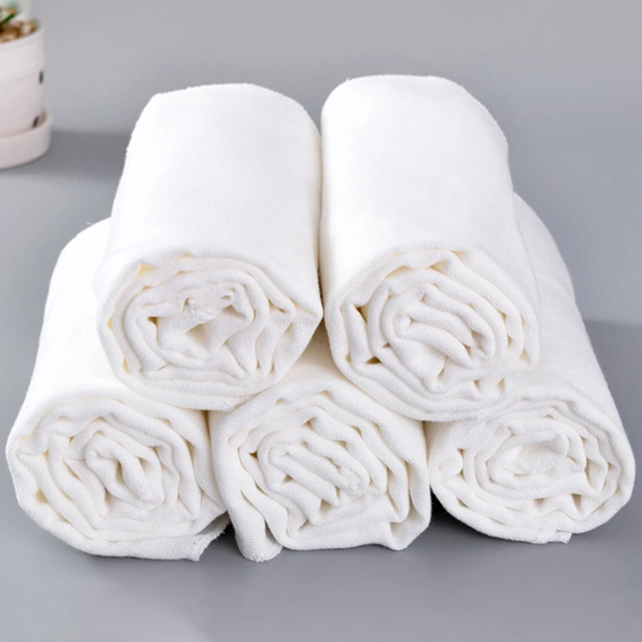 5/10pcs Reusable 100% Cotton Newborn Baby Muslin Burp Cloth Soft Gauze Nappy Squares Diaper Washable Ecological Blanket Towels | Мать и
