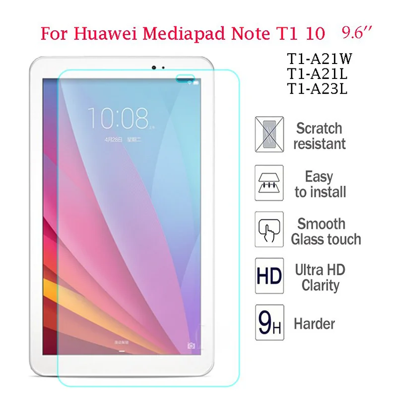 Закаленное стекло 9H для Huawei MediaPad T1 10 T1-A21W Защита экрана 9 6 дюйма T1-A21L T1-A23L Honor Note