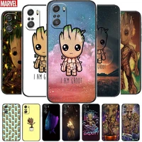 groot cartoon for xiaomi redmi note 10s 10 9t 9s 9 8t 8 7s 7 6 5a 5 pro max soft black phone case