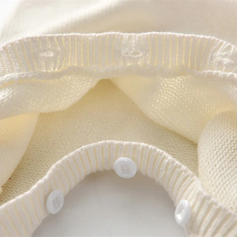 Одежда для маленьких девочек вязаные хлопковые комбинезоны с длинным рукавом