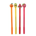 Гелевые ручки с фруктами, 50 шт., Мультяшные канцелярские принадлежности, милые офисные принадлежности, ручки на водной основе, милые школьные принадлежности