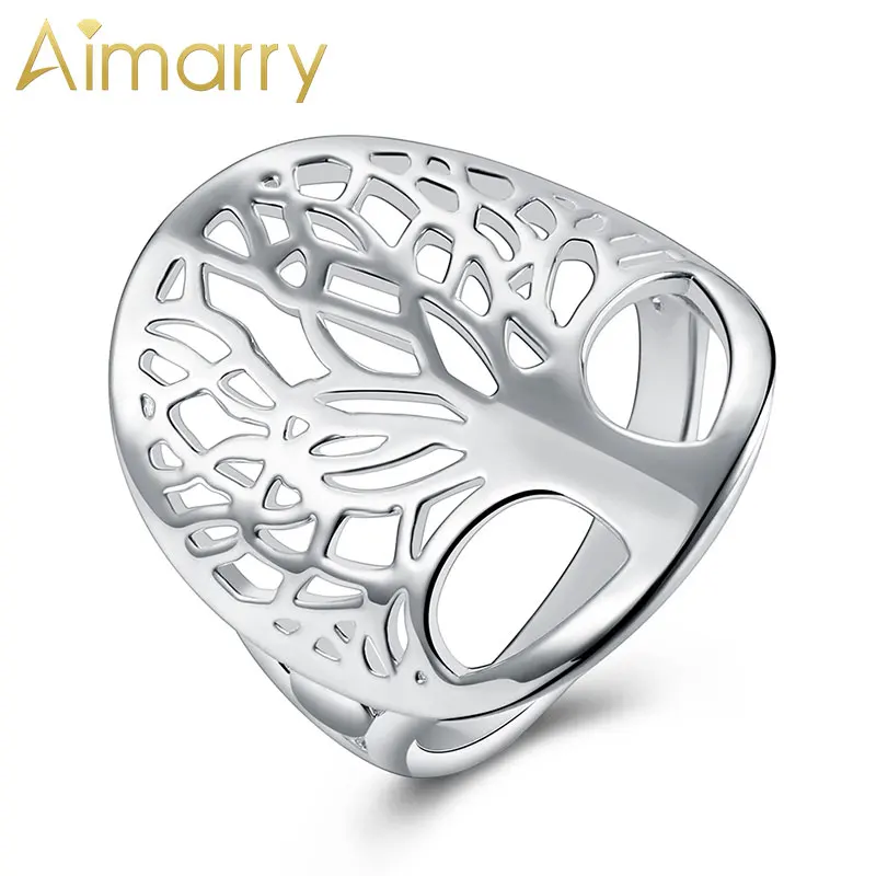 

Aimarry 925 Sterling Silver Fashion Jewelry Trees Ring For Women Party Birthday Engagement Wedding Gift