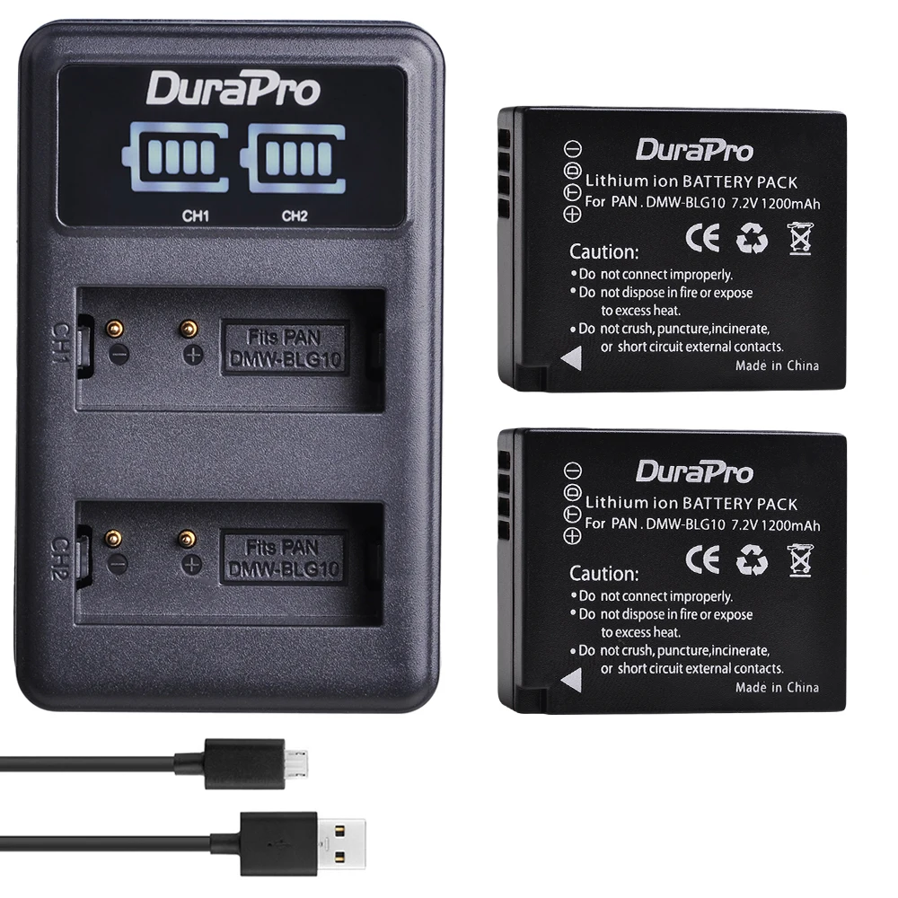 DMW-BLG10 ДМВ BLG10 DMW-BLE9 BPDC15 Li-Ion Батарея+ светодиодный Dual USB Зарядное устройство для цифрового фотоаппарата Panasonic LUMIX GF5 GF6 GX7 LX100 GX80 GX85 - Цвет: 2B with charger