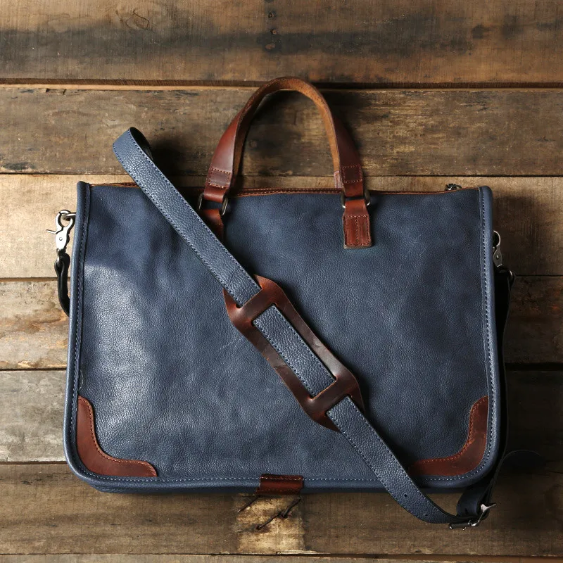 PNDME business retro luxury genuine leather men briefcase casual soft natural real cowhide handbag laptop shoulder messenger bag