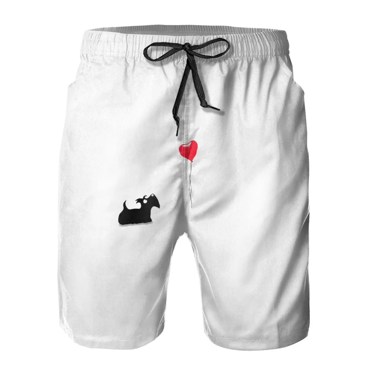 

Мужские повседневные шорты R92, дышащие быстросохнущие забавные новинки, свободные шорты в виде Скотти собачьих сердечек