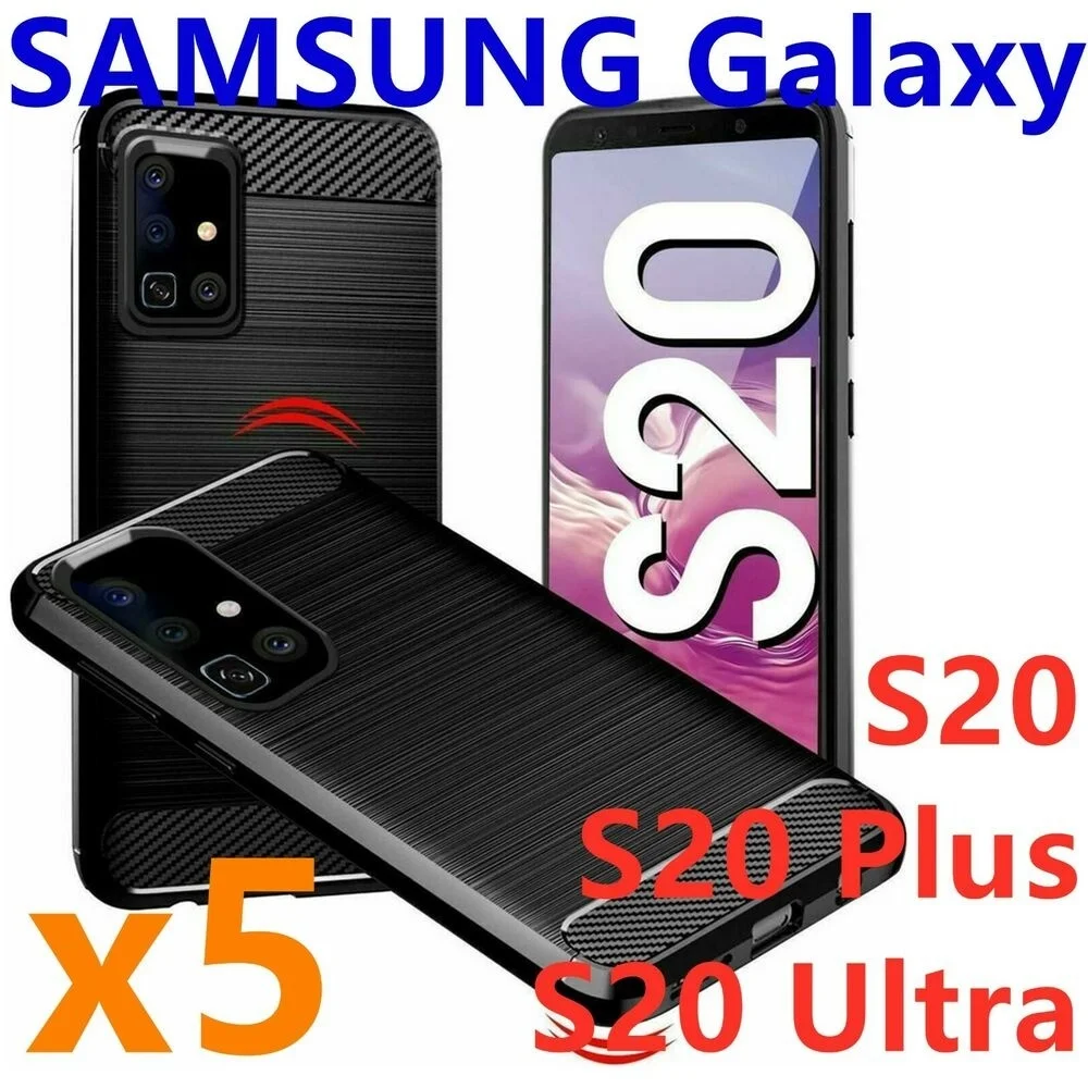 

Coque protection noir fibre silicone pour for Samsung S20 Plus S20 Ultra