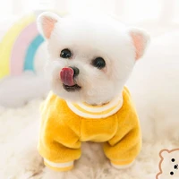 cute dog cat clothes puppy warm autumn winter fashion coral fleece vest pet accessories two legs clothing for small medium dogs