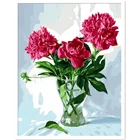 Картина с хризантемами по номерам для взрослых, Наборы для творчества, ручная роспись на холсте, картина маслом, Раскраска по номерам