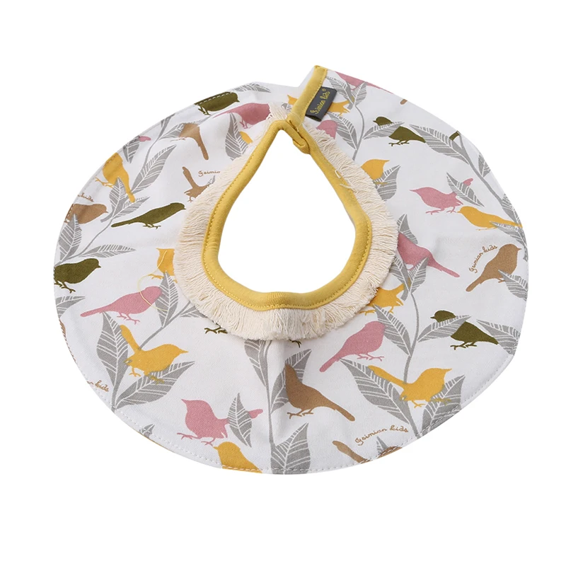 

Cotton Round Bibs Baby Babador Feeding Smock Infant Burp Cloths Cartoon Saliva Towel Baby Eating Accessory Soft Baby Stuff