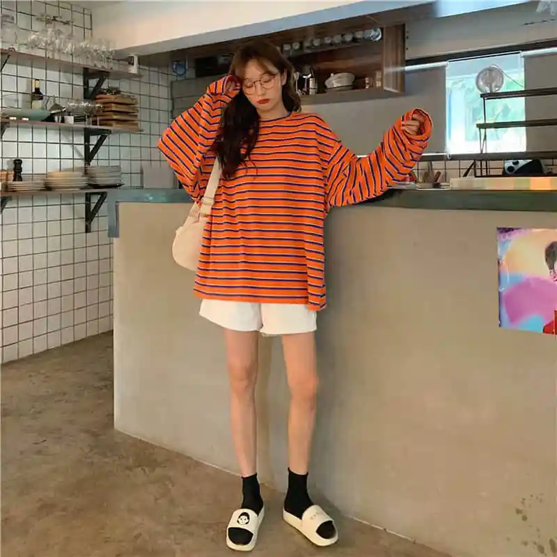 Футболка NiceMix в стиле Харадзюку женская одежда Корейском платье средней длины