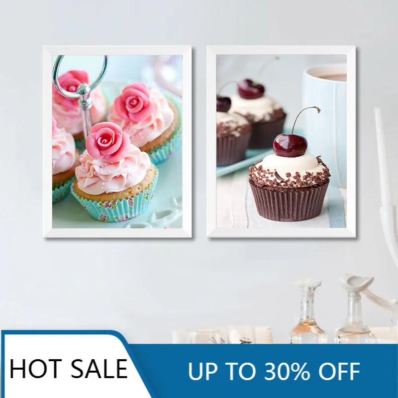 Настенная Картина на холсте с изображением десерта плакаты принты милый торт