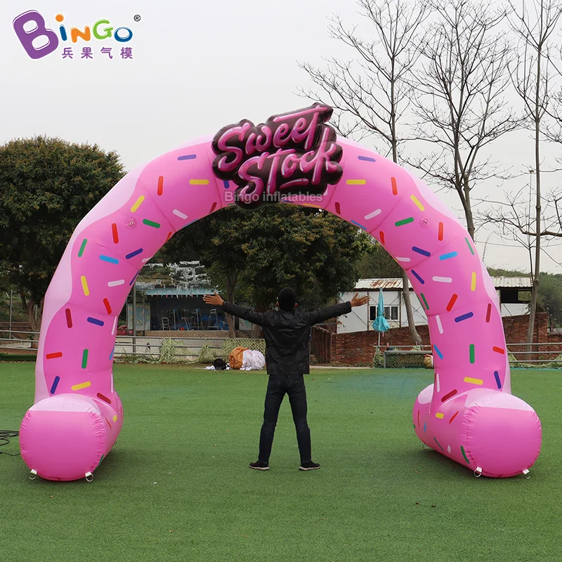 Personalized 5x3.5 Meters Inflatable Donuts Arch For Party Advertising Decoration Dessert Archway Balloon Toys - BG-A1445
