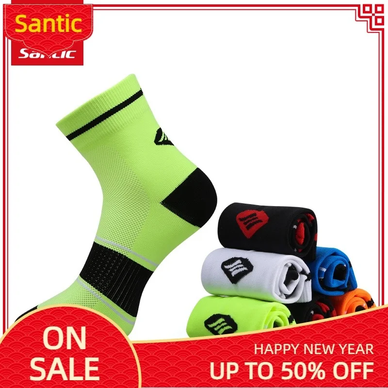 

Носки Santic мужские, для велоспорта, бега, баскетбола, футбола, дышащие, незапотевающие, для спорта на открытом воздухе
