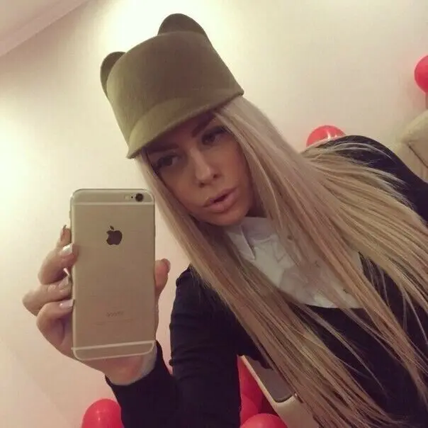 

Winter Fashion Womens Ladies Devil Hat Cute Cat Ears Wool Derby Bowler Caps Hot