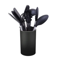 silicone cooking kitchen utensils set non stick spatula shovel metal handle cooking tools set with storage box kitchen tool set