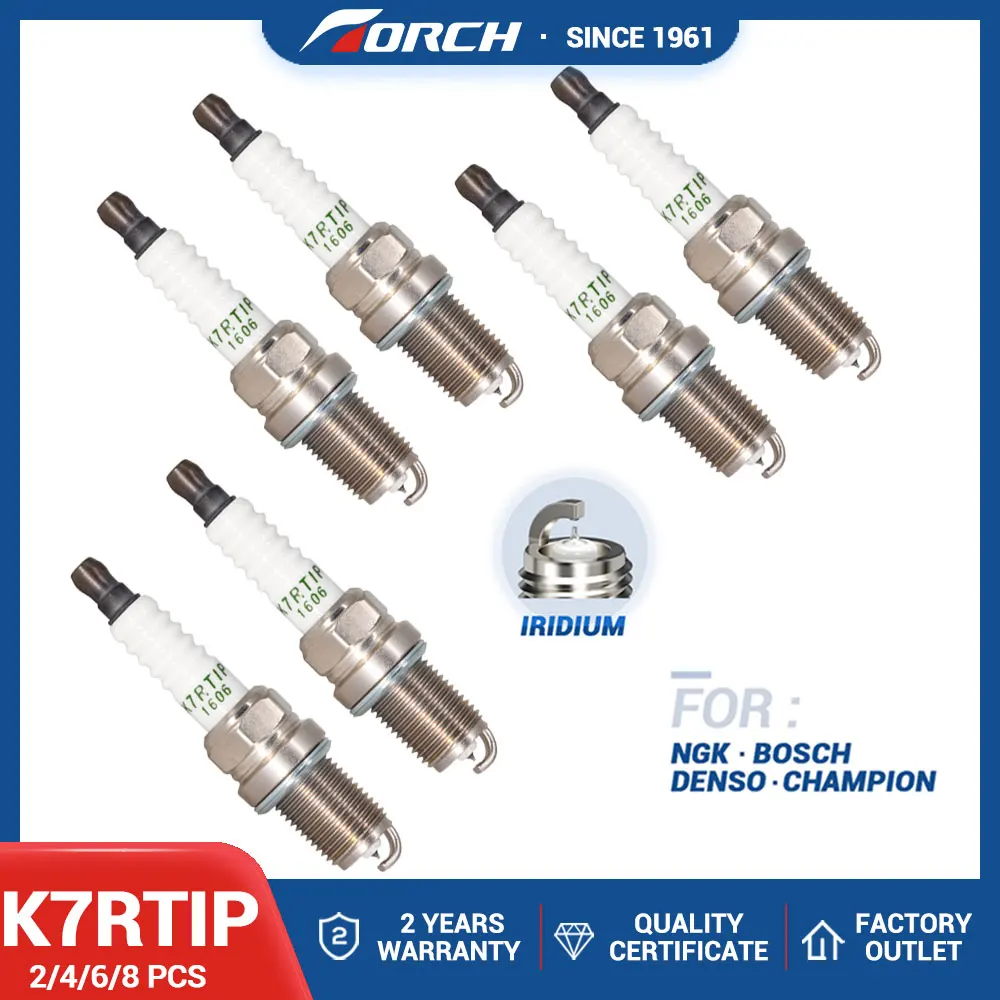 

Candle Replace for PFR7S8EG Spark Plug Iridium Platinum K7RTIP for VW MULTIVAN PASSAT CC GOLF V VI SCIROCCO POLO 1.8 2.0 R GTI