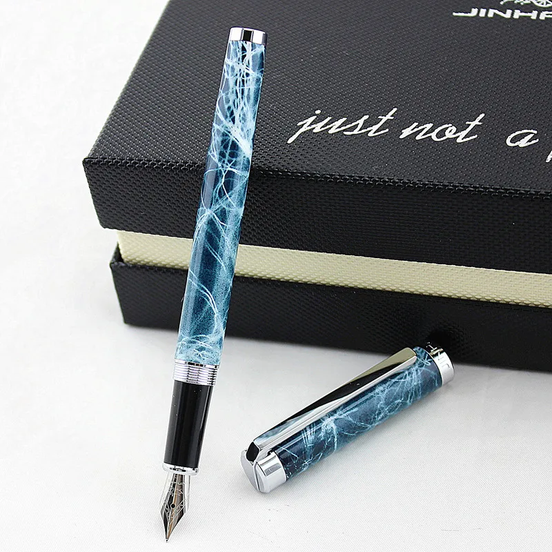 Перьевая ручка JINHAO с серебряным зажимом офисные канцелярские принадлежности