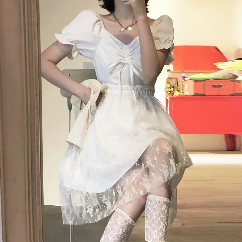 

Корейский Стиль основные Vingate платья Женский бандажный дизайн элегантное платье для женщин с v-образным вырезом, платье в стиле кежуал, Пляж...