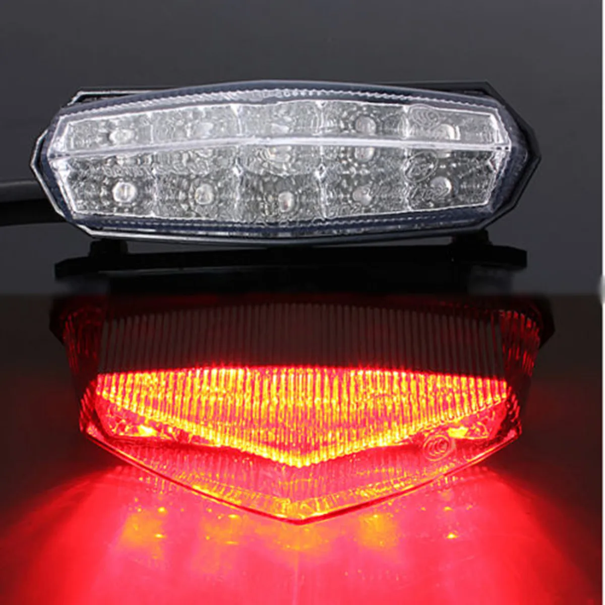 

Motorcycle Motorbike ATV Quad LED License Plate Rear Tail Stop Brake Indicator Light Lamp