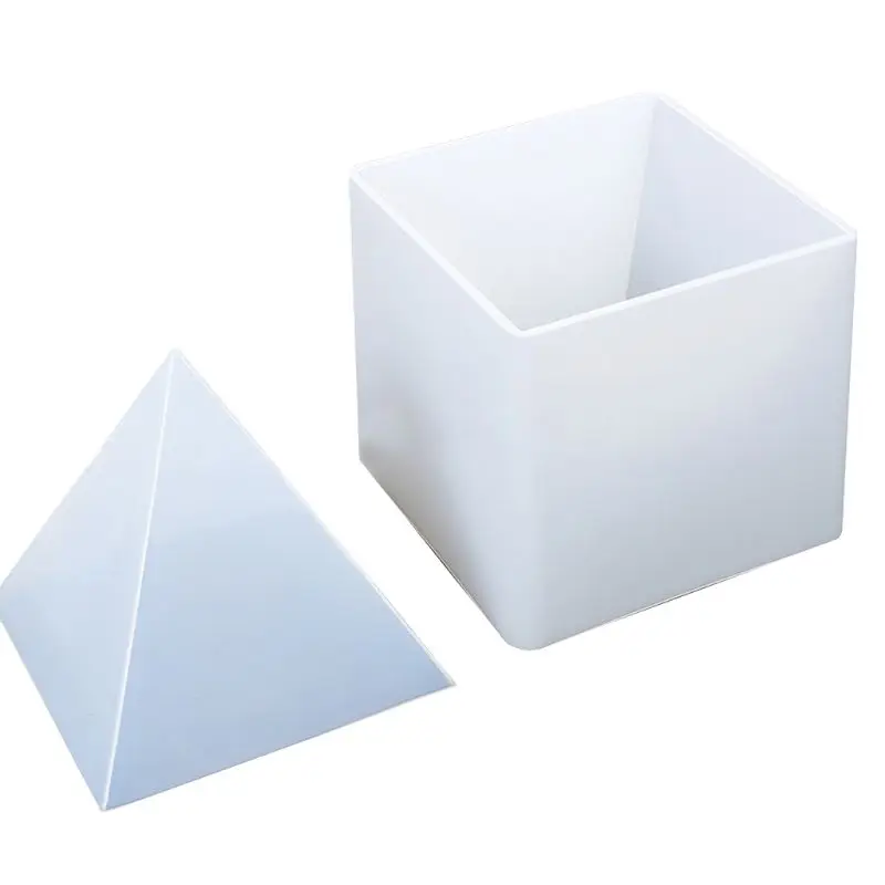 

69HB Transparent Silicone Mold Pyramid Shape Molds DIY Resin Crafts Decorations