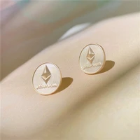 yidalu ins hot sale earrings for women 14k real gold high quality sculpture daily party christmas gift stud earrings