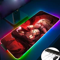 anime overlord girl mouse pad rgb gaming accessories with 4 ports usb hub led soft expansion laptop pc gamer keyboard desk mat