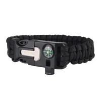 new style high decibel whistle bracelets outdoor tactical multi functional survival firestone survival bracelet