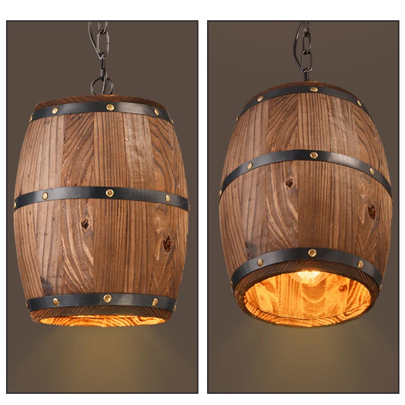 Американский подвесной ретро-светильник cask в деревенском стиле лофт